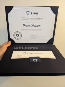 Brian Slocum, SIOR Designation